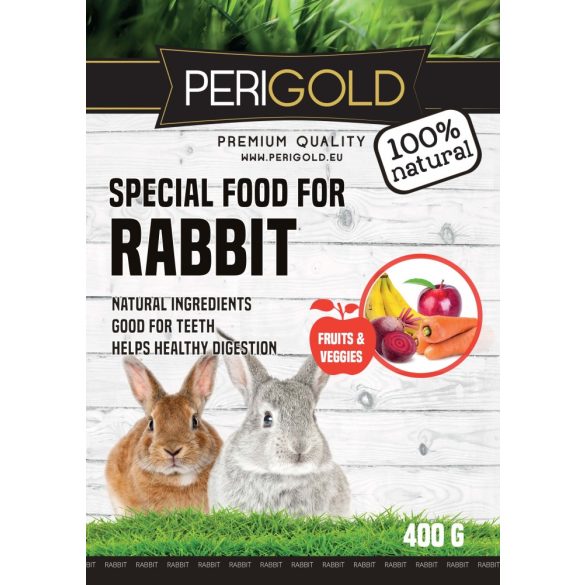 Perigold Rabbit Fruit&Veggies Food 400g