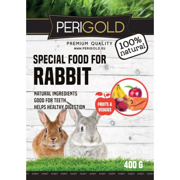 Perigold Rabbit Fruit&Veggies Food 400g